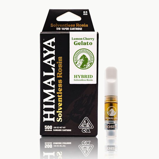 HIMALAYA - Lemon Cherry Gelato (Solventless Rosin) Cartridge - .5G - 1
