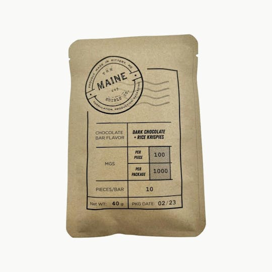 Indico - 1000mg Dark Chocolate + Rice Krispies- The Maine Edible Co. - 1