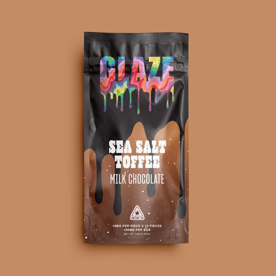 Glaze - Glaze | Sea Salt Toffee Milk Chocolate Bar | 100mg - 1