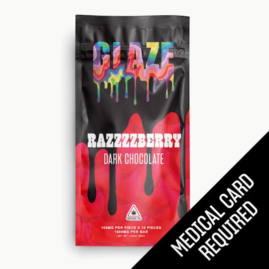 Glaze - Glaze | Razzzzberry Dark Chocolate Bar | 1000mg (MED) - 1