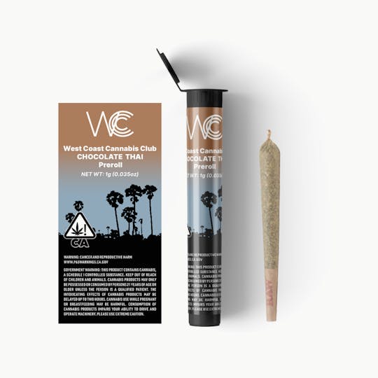 West Coast Cannabis Club - WCC | Chocolate Thai Preroll - 1