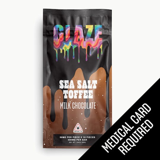 Glaze - Glaze | Sea Salt Toffee Milk Chocolate Bar | 500mg (MED) - 1