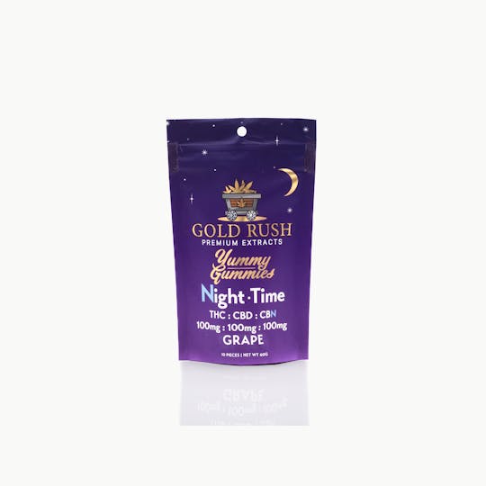 Gold Rush Premium Extracts - Night Time THC:CBD:CBN 100mg : 100mg : 100mg - Lemon Lime - 1