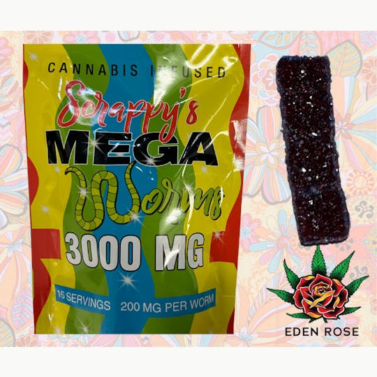 Eden Rose Processing - 3000MG Scrappy's Mega Worms - 1