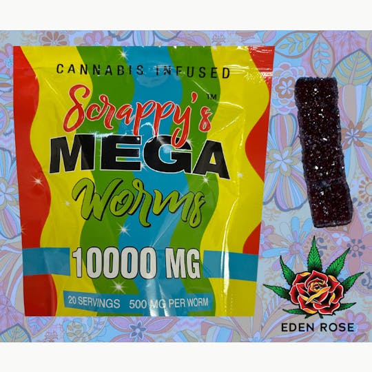 Eden Rose Processing - 10,000MG Scrappy's Mega Worms - 1