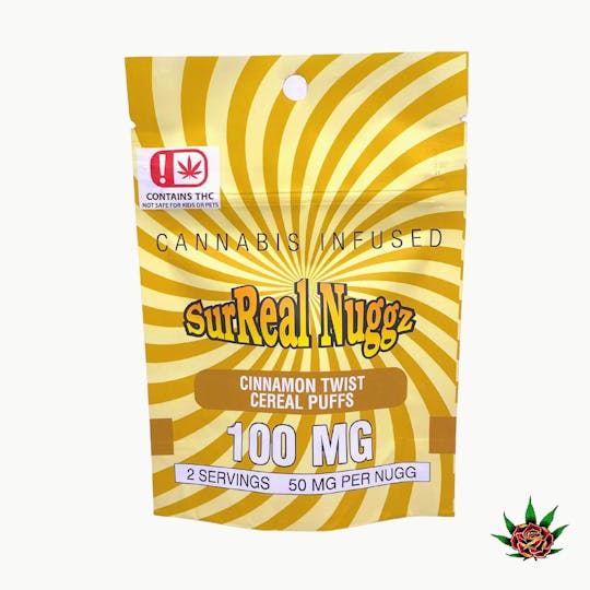 Eden Rose Processing - Surreal Nuggz 100mg - Cinnamon Twist Cereal Puffs - 1