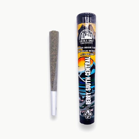 Locals Only Concentrates - Berry South Central Live Rosin Infused Preroll - 1