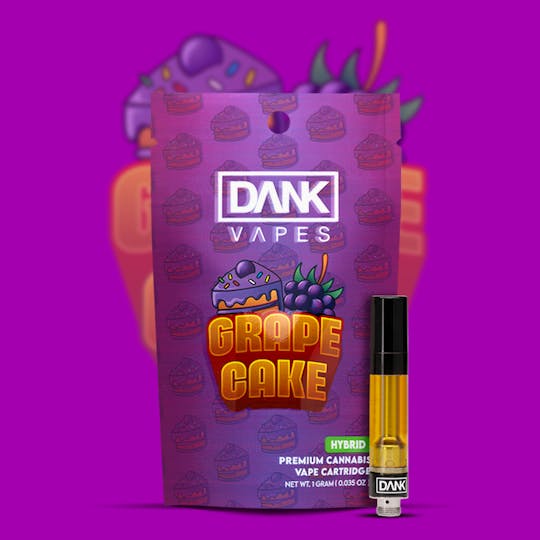 DANK - GRAPE CAKE - 1G PREMIUM VAPE CARTRIDGE - 1