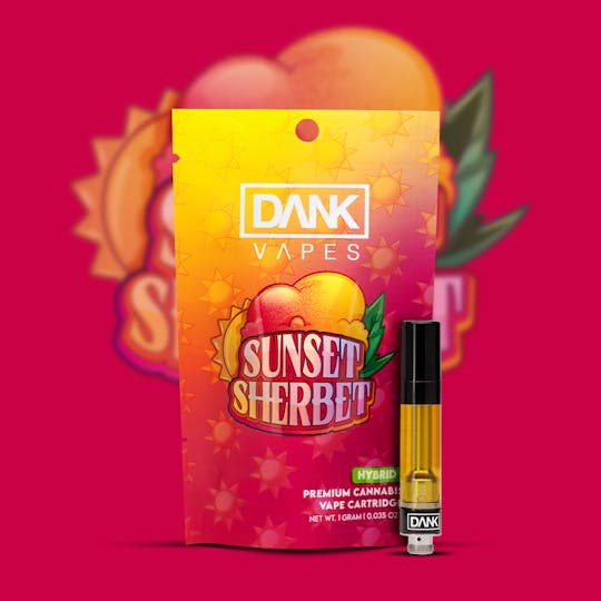 DANK - SUNSET SHERBET - 1G PREMIUM VAPE CARTRIDGE - 1