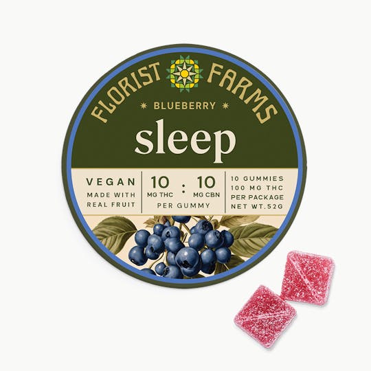 Florist Farms - Sleep | Blueberry Gummies | 10pk - 1