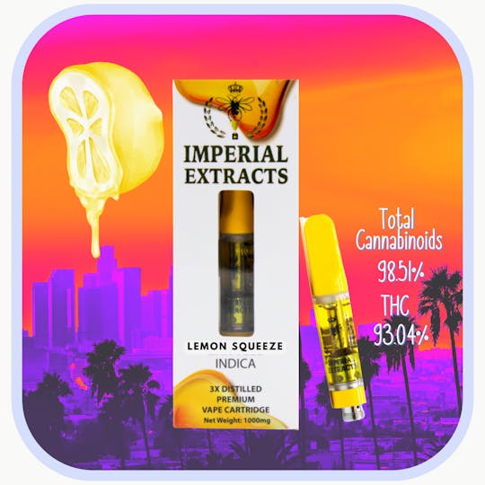 Imperial Extracts - Lemon Squeeze 1.0 g Cart-Indica - 1