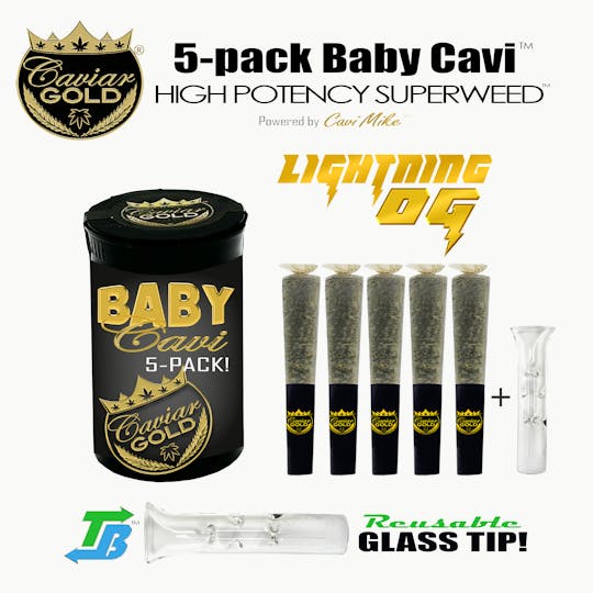 Caviar Gold - Caviar Gold l Baby Cavi l Lightning OG l 2.5 5pk - 1