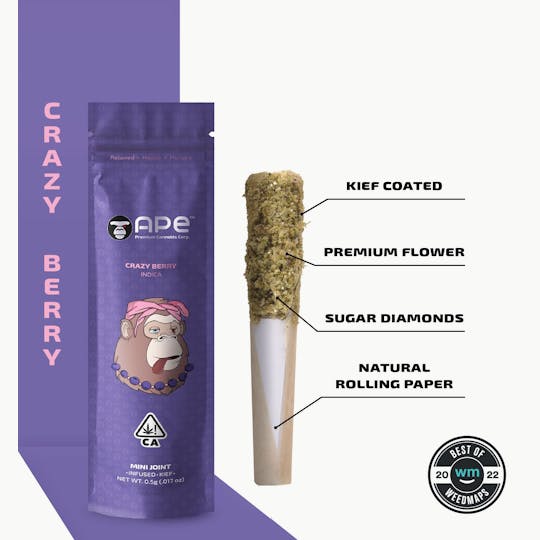APE Premium Cannabis Corp - CRAZY BERRY — Infused Joint 0.5g - 1