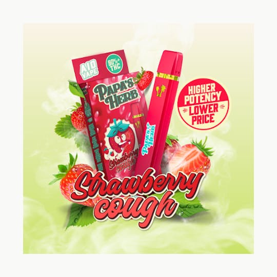 Papa's Herb - Strawberry Cough (1g) AIO Vape Cartridge - 1