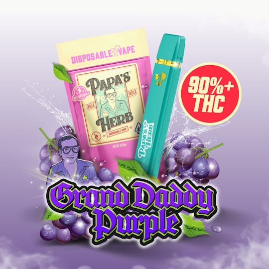 Papa's Herb - Grand Daddy Purp (1g) AIO Vape Cartridge - 1