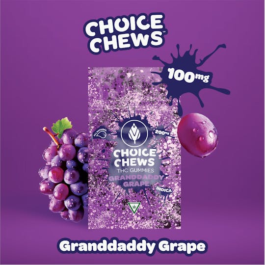 Choice Chews - Choice Chews - Granddaddy Grape Gummies (Indica) - 100mg - 1