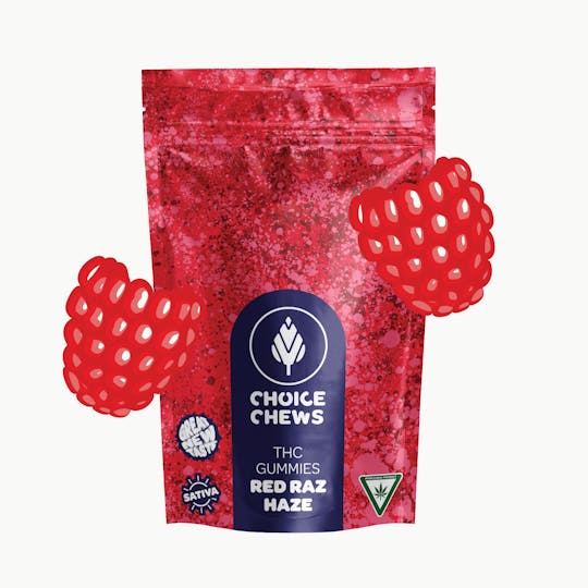 Choice Chews - Choice Chews - Red Raz Haze (Sativa) - 100mg - 1