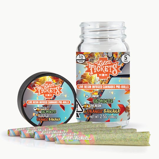 Lift Tickets - OG Mintz x Orange Banana - Infused Pre-Roll 5-Pack - 1