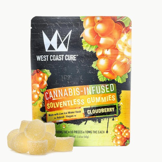 West Coast Cure - Cloudberry Flavored - 10 Gummies (10mg each) - 1