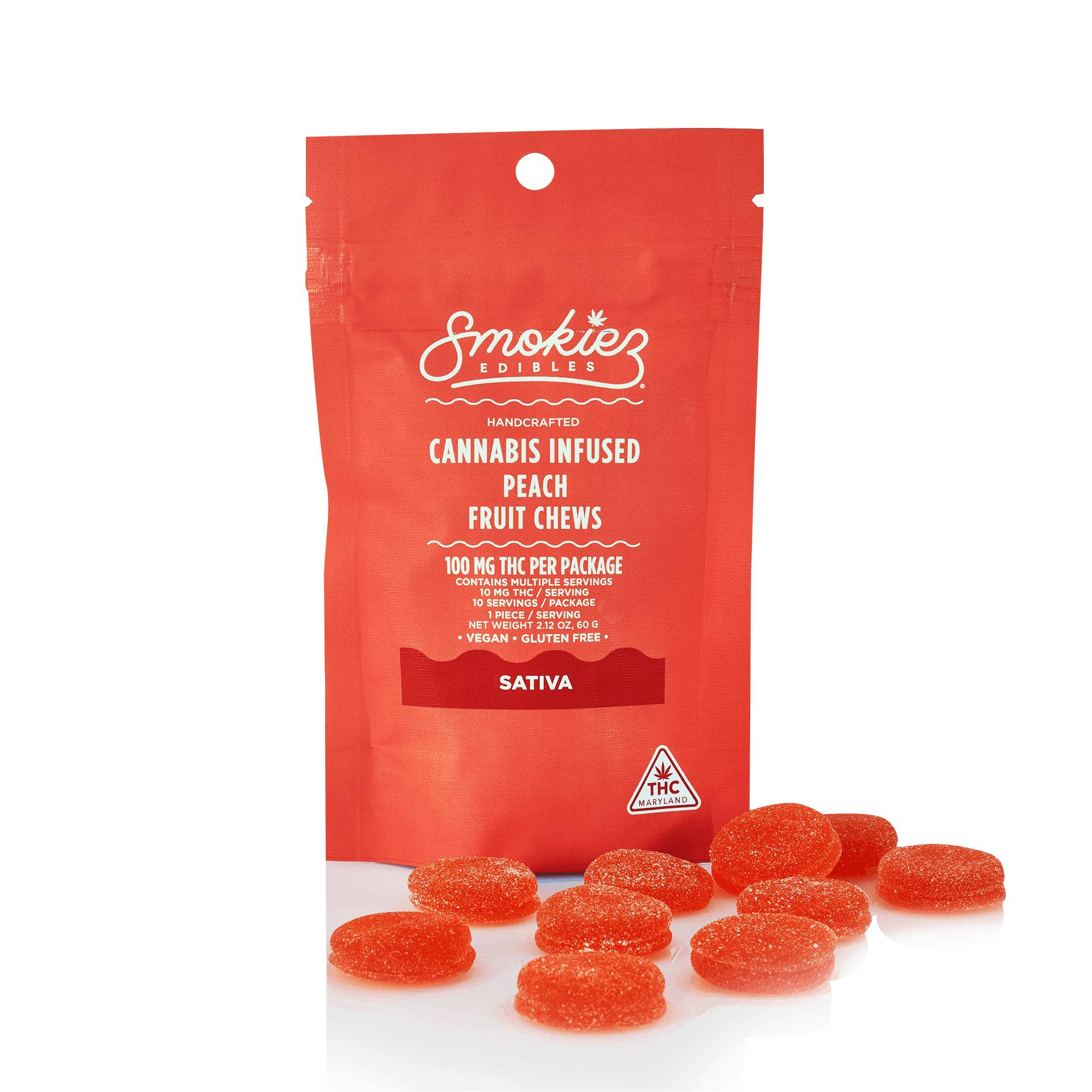 Smokiez: Sweet Peach Sativa [10mg] - Curio Wellness™