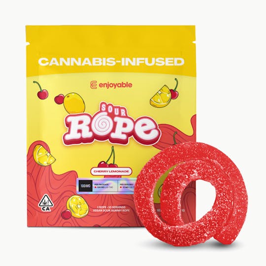 Enjoyable - Enjoyable Cherry Lemonade Sour Rope 100mg - 1