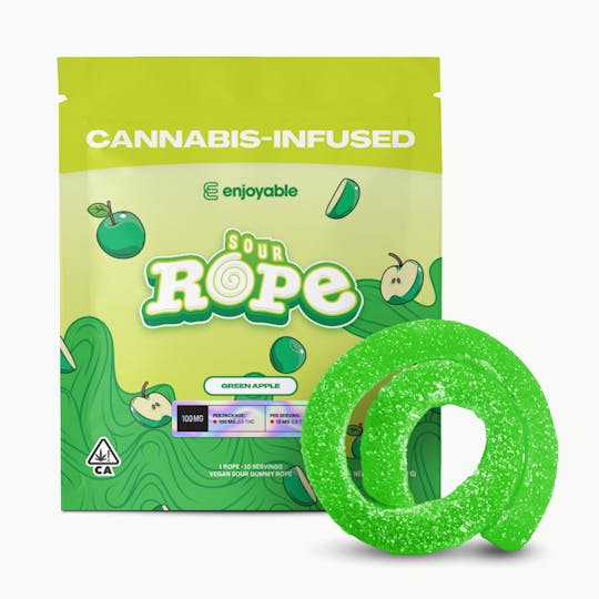 Enjoyable - Enjoyable Green Apple Sour Rope 100mg - 1