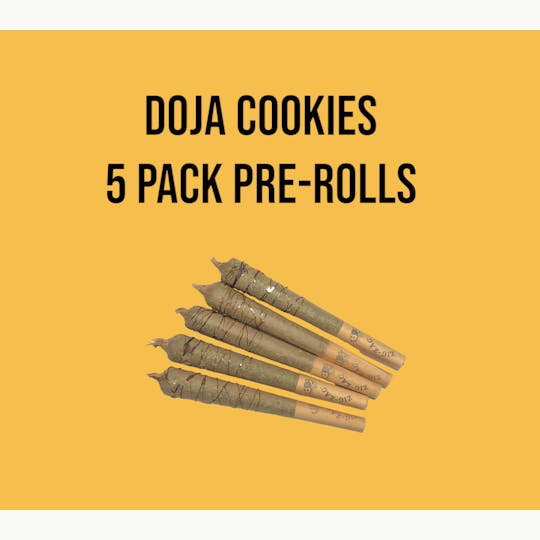 Daedalus Craft Cannabis - Doja Cookies Pre-Roll with Hash Rosin & Kief Coating - 1 1/4s - 5 Pack - 1