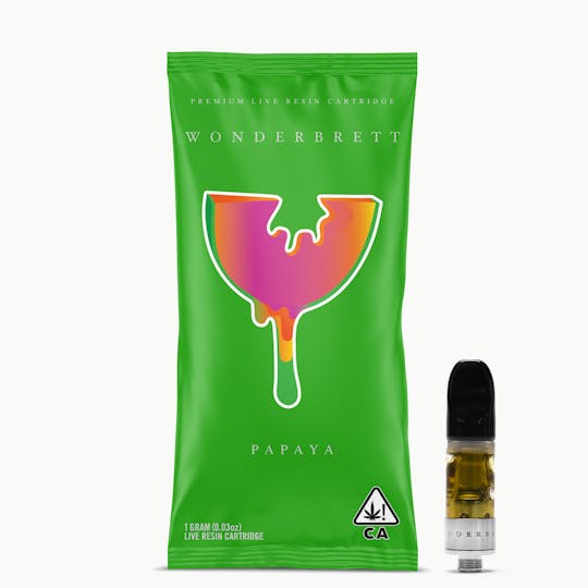 Wonderbrett - Papaya OZ Live Resin Vape Cartridge – 1g - 1