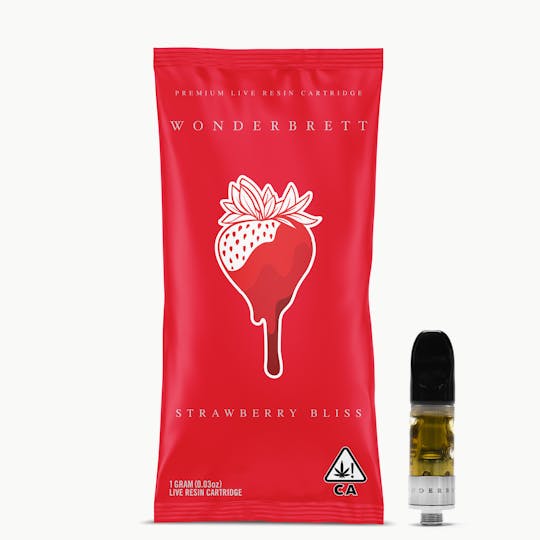 Wonderbrett - Strawberry Bliss Live Resin Vape Cartridge – 1g - 1