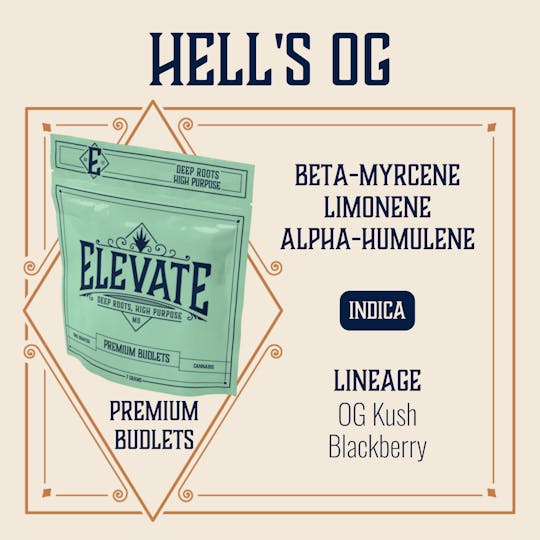 Elevate Missouri - Hell's OG - 7g Budlets - 1