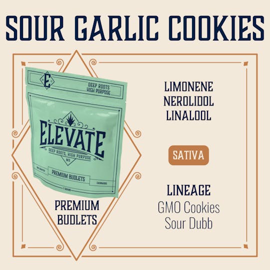 Elevate Missouri - Sour Garlic Cookies - 7g Budlets - 1