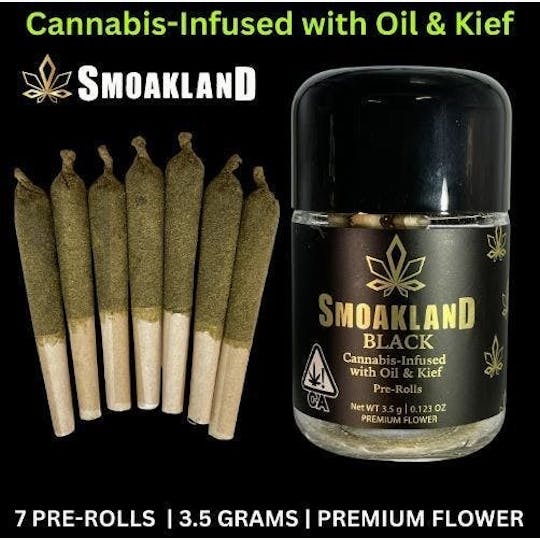 Smoakland - BLACK - Infused Pre-Rolls - Alien Cookies (H) 7pk - 3.5g - 1