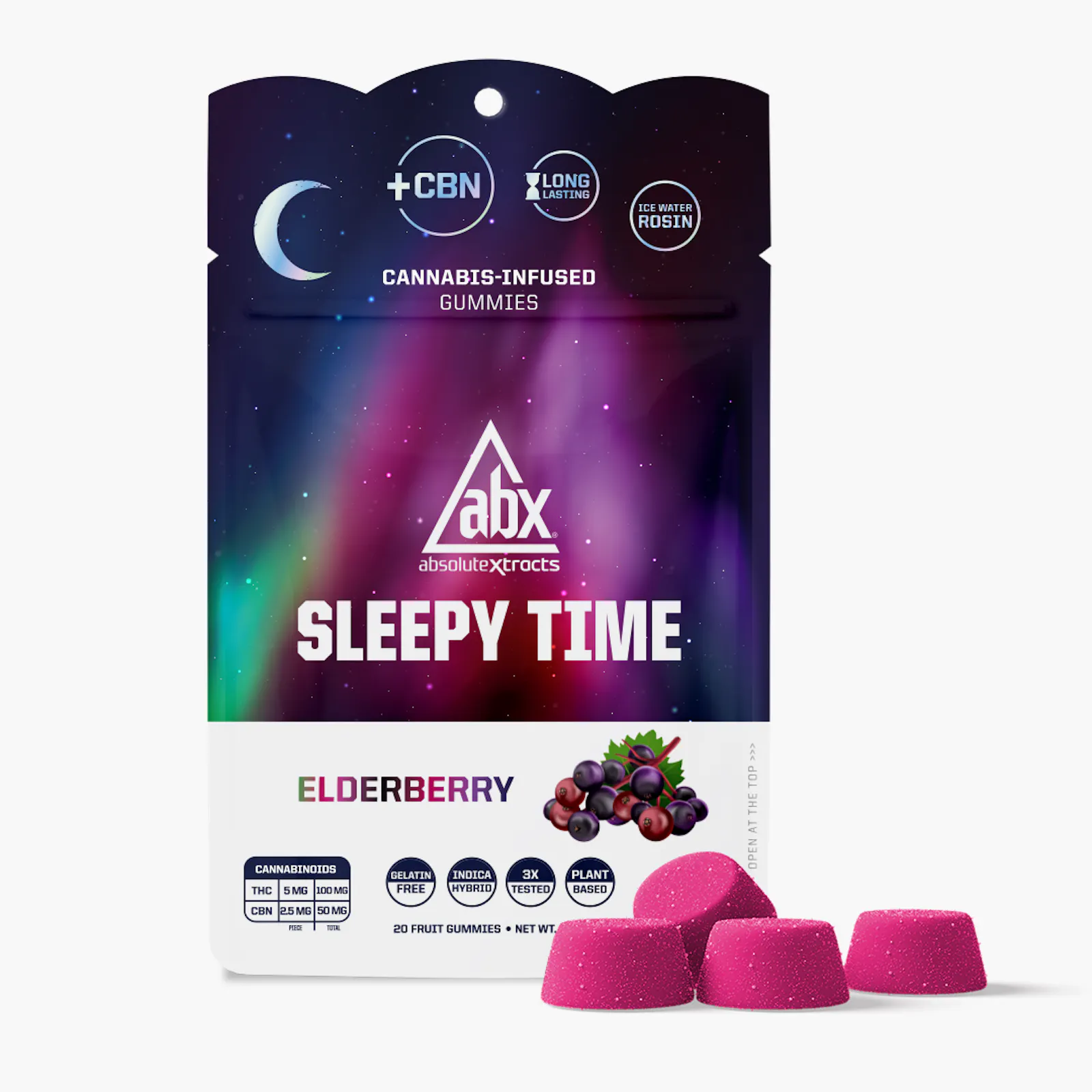 ABX - Elderberry Sleepy Time Hash Rosin + CBN Gummies - 100mg