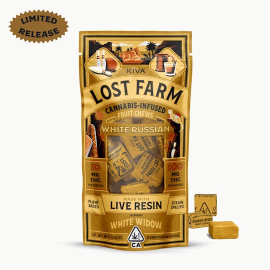 Kiva Confections - Lost Farm White Russian x 'White Widow' Chews - 1