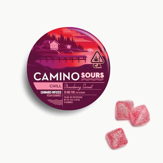 Kiva Confections - Camino Sours Strawberry Sunset 'Chill' Gummies - 1
