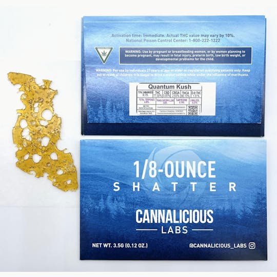 Cannalicious Labs - Quantum Kush 1/8 oz Shatter - 1