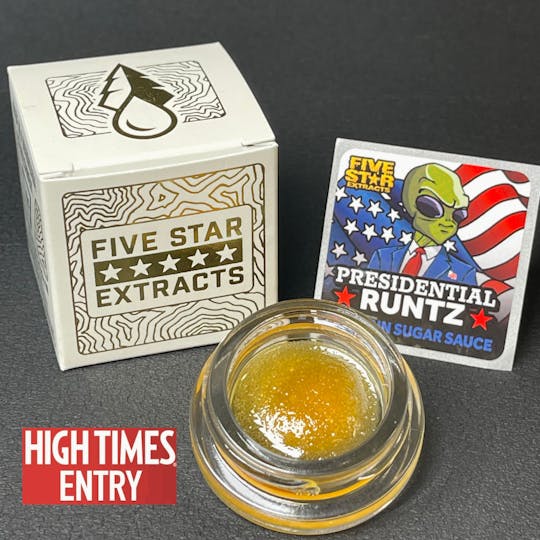 True North Collective MI - Five Star Extracts Presidential Runtz - 1 Gram Nug Run Sugar Sauce - 1