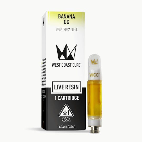 West Coast Cure - Banana OG Live Resin Cartridge - 1