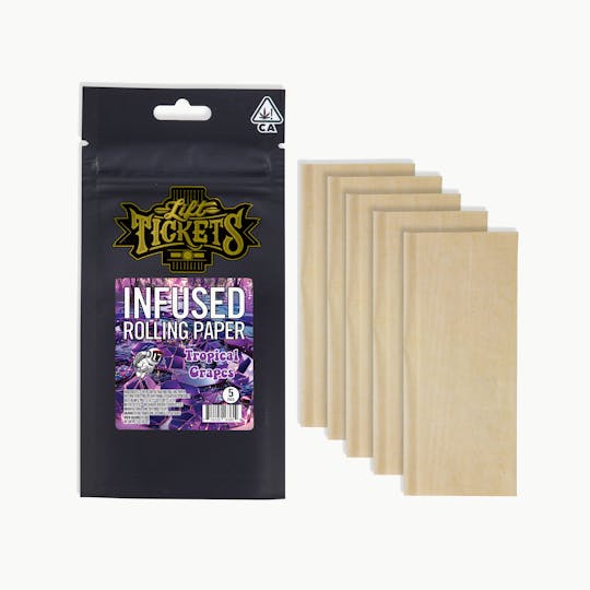 Lift Tickets - Tropical Grapes Live Resin Infused Rolling Paper - 5 pack - 1