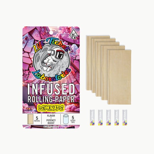 Lift Tickets - Lemonade Live Resin Infused Rolling Paper - 5 pack - 1
