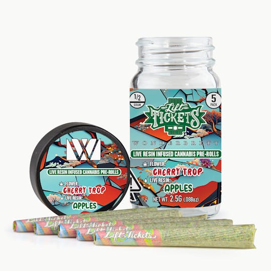 Lift Tickets - Cherry Trop x Apples - Infused Pre-Roll 5-Pack - 1