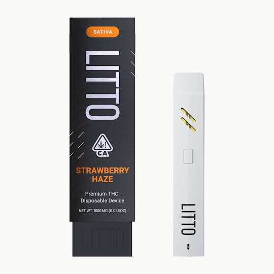 LITTO - LITTO - Strawberry Haze - Premium All-In-One THC Vape Pen - 1G - 1