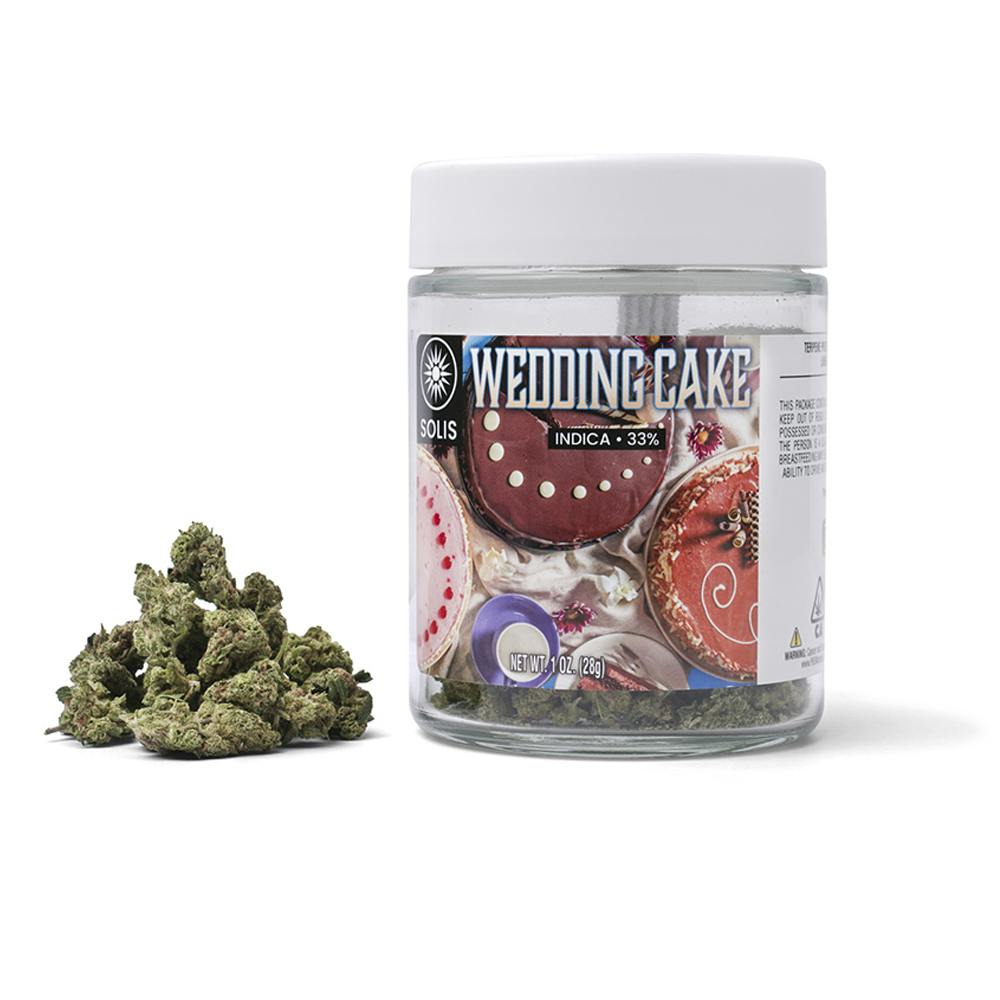 Solis Wedding Cake Jarred Flower (28G) Indica Weedmaps