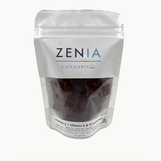 Indico - Elderberry + Vitamin C & D3: 200mg THC + 200mg CBD - Zenia Cannabis Co. - 1
