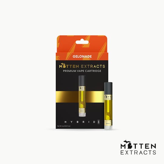 Mitten Extracts - Mitten Extracts - Gelonade 1g Vape Cartridge (Hybrid) - 1