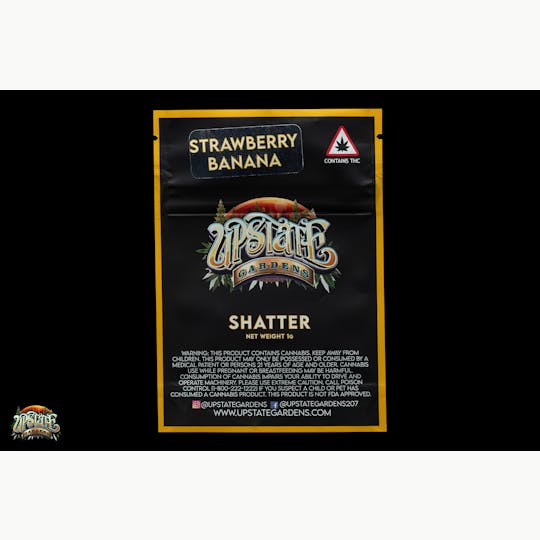 Upstate Gardens - Shatter: 1g - Strawberry Banana - CRC - 1