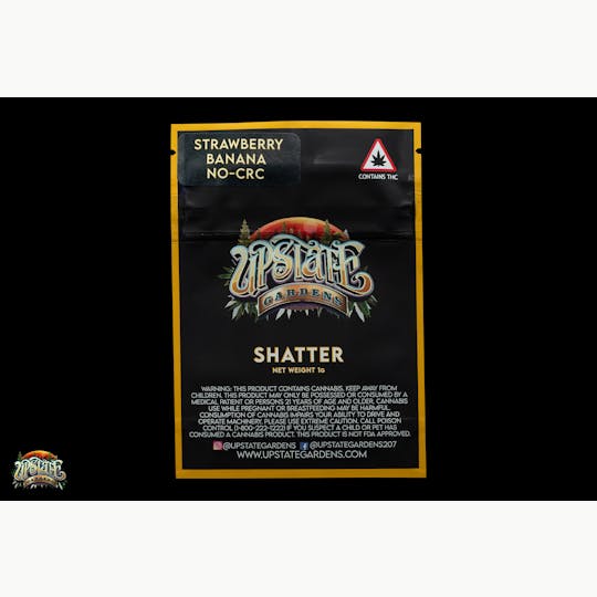 Upstate Gardens - Shatter: 1g - Strawberry Banana - NO-CRC - 1