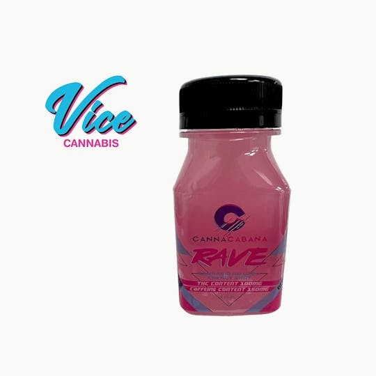 Vice Cannabis - RAVE Shot Pink: (100mg THC + 150mg Caffeine) - 1