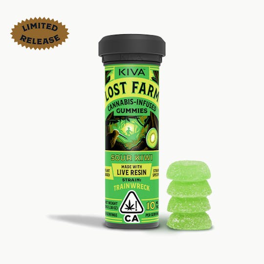 Kiva Confections - Lost Farm Sour Kiwi x 'Trainwreck' Gummies - 1