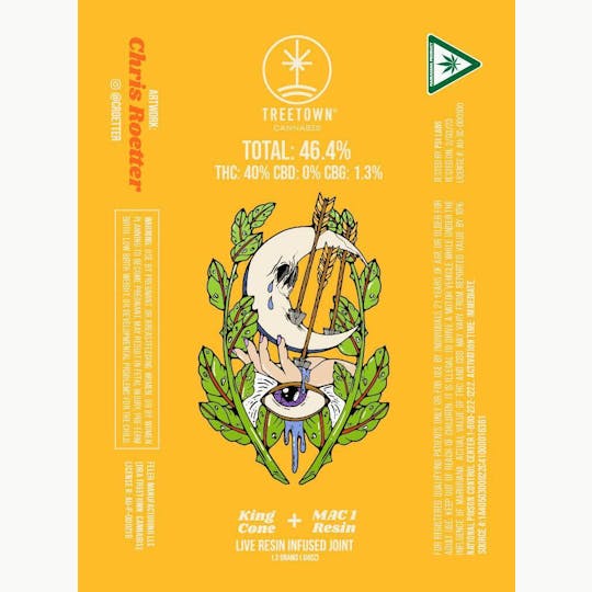 Treetown - *THC 40%* King Cone X MAC 1 (Artist Series #1 Yellow) - 1